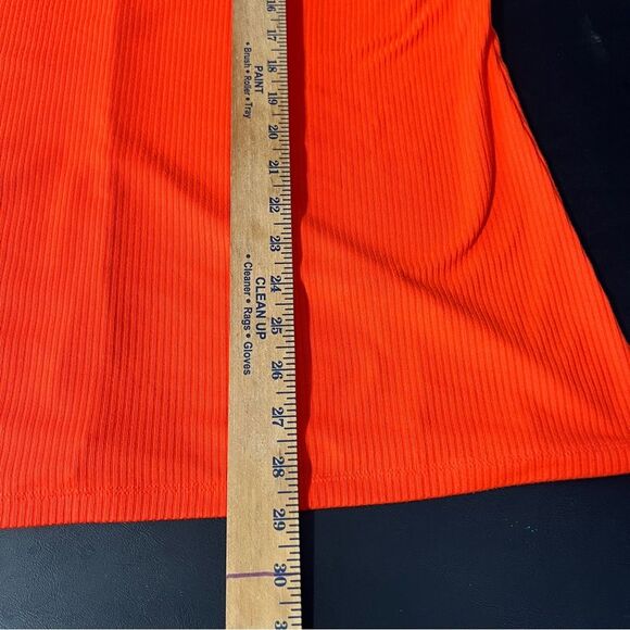 Lane Bryant Womens Orange Fitted High-Neck Ribbed Tank 0622 - Picture 13 of 13